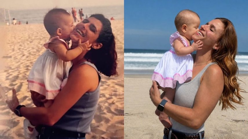 Jade Barbosa encanta ao vestir filha com look de sua infância no primeiro Dia das Mães — Foto: Reprodução/Instagram