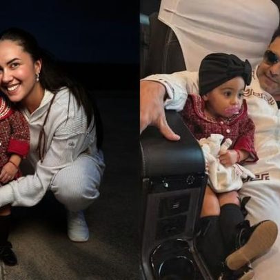 Filha de Zezé Di Camargo e Graciele Lacerda usa turbante e blazer em Goiânia
