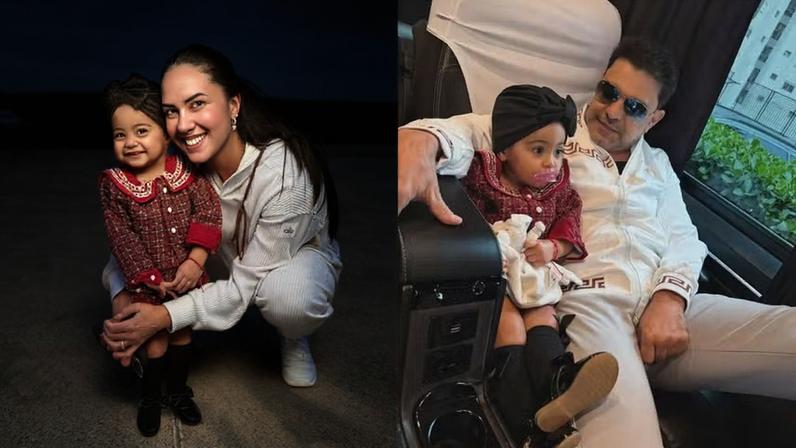 Filha de Zezé Di Camargo e Graciele Lacerda rouba a cena de turbante e blazer em Goiânia — Foto: Reprodução/Instagram