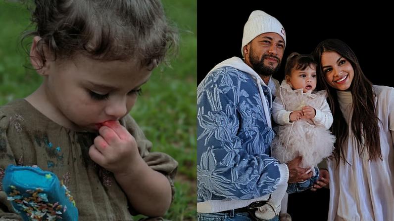 Amanda Kimberlly mostra momento ‘lambuzado’ de Helena, filha com Neymar Jr. — Foto: Reprodução/Instagram