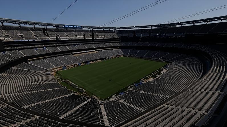 O New York New Jersey Stadium em East Rutherford, Nova Jersey, será uma das sedes da Copa do Mundo deste ano