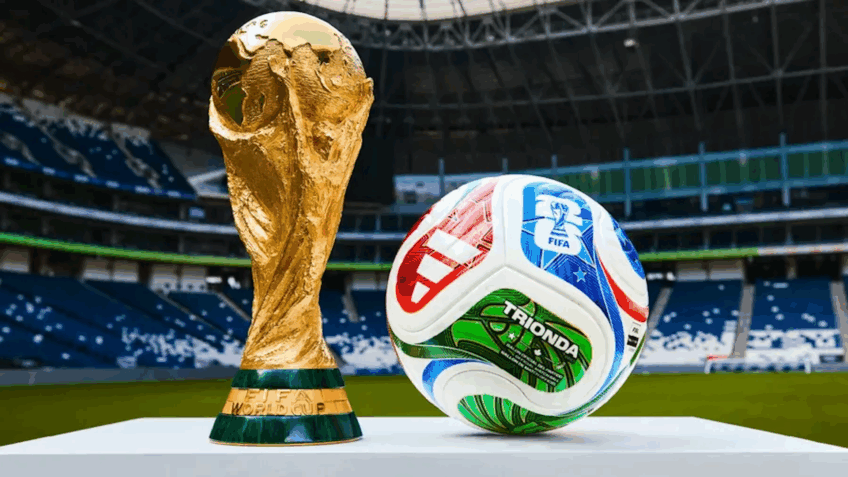 Na imagem, taça da Copa do Mundo de 2026
