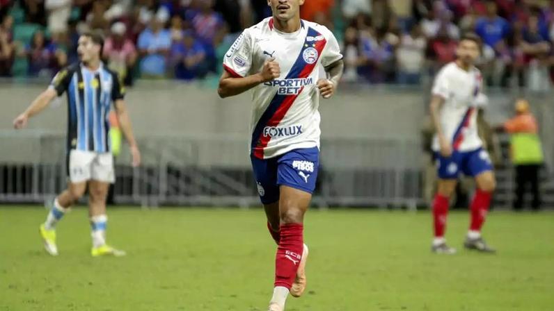 Nestor (Bahia) durante jogo contra o Grêmio, no dia 17.05.2026.