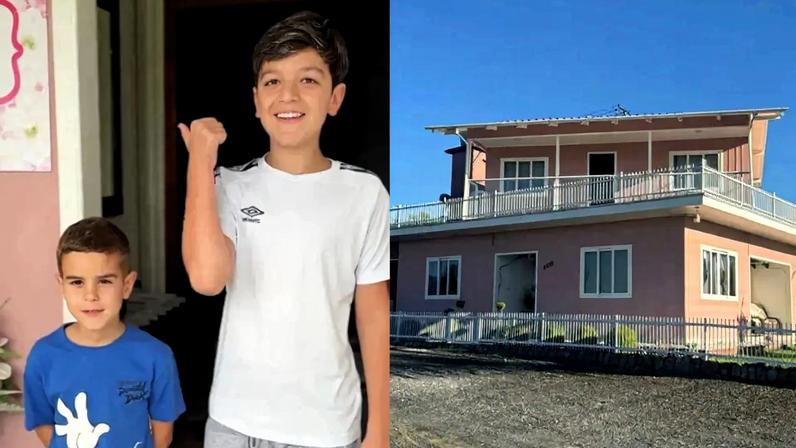 Crianças conquistam a internet ao apresentar casa giratória da bisavó