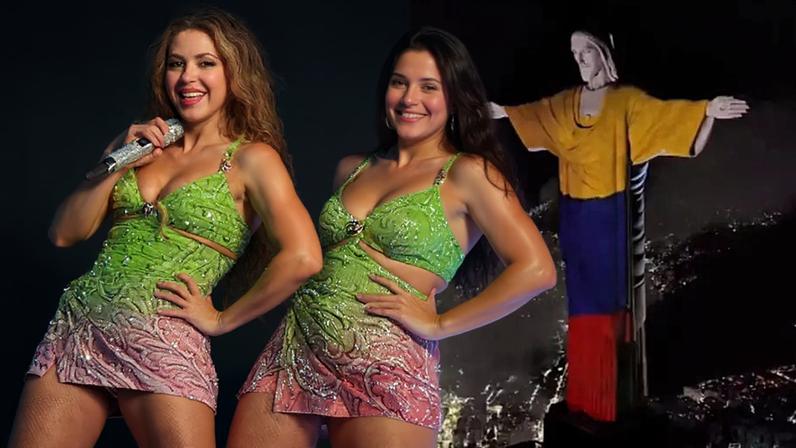 Cristo Redentor é iluminado com cores da Colômbia durante show de Shakira