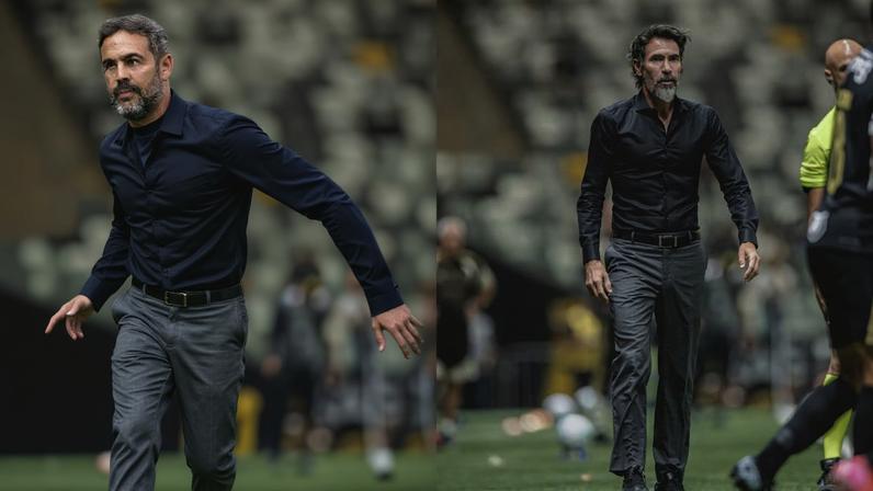 Técnicos Artur Jorge, do Cruzeiro, e Eduardo Domínguez, do Atlético