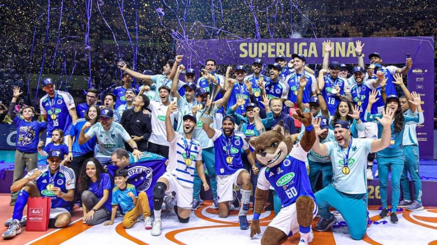 Cruzeiro é campeão da Superliga Masculina 2025/26 (Foto: Divulgação/ CBV)
