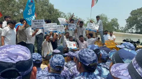 Student political parties are leading protests in capital Delhi