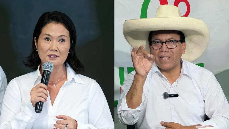 A conservadora Keiko Fujimori e deputado de esquerda Roberto Sánchez se enfrentarão em segundo turno para o cargo de presidente do peru (Foto: EFE/ Renato Pajuelo/ Fernando Gimeno/ Arquivo)