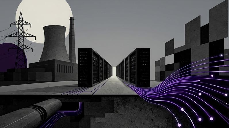 Data Centers: energia deve ser próxima fase da corrida pela IA (Imagem gerada por IA/Exame)