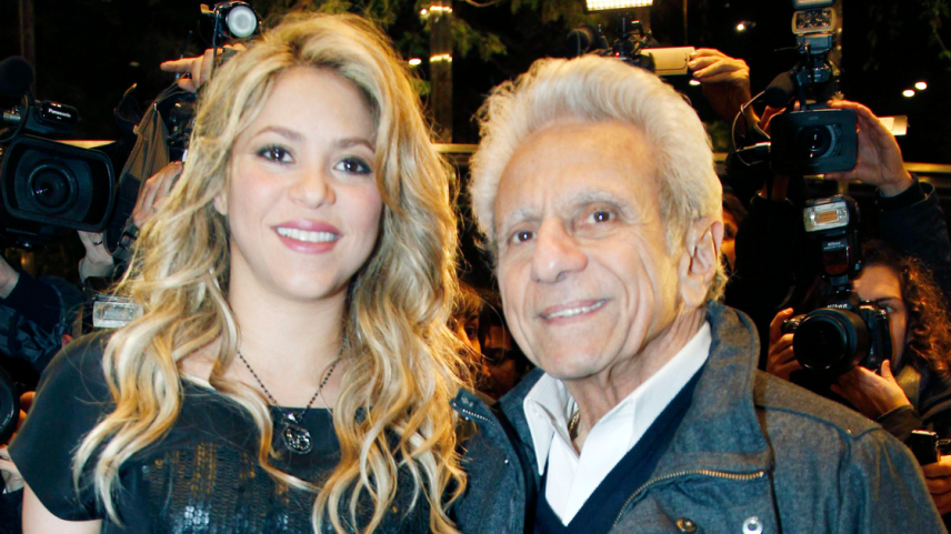 Shakira e o pai, William Mebarak, em 2011