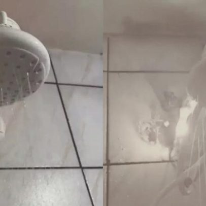 Vídeo de chuveiro elétrico pegando fogo viraliza; veja como evitar