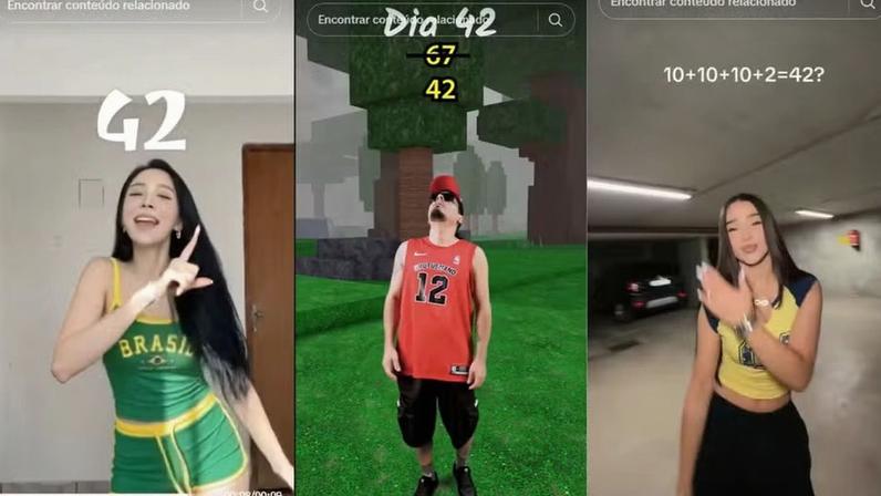 Meme 42 é o novo 67? Entenda a competição entre trends — Foto: Reprodução/TikTok