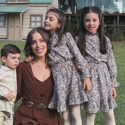 Fabiana Justus celebra aniversário da irmã caçula Vicky ao lado dos filhos