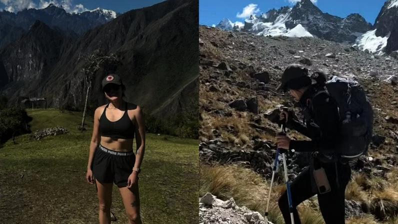 Brasileiras narram situações de 'divórcio alpino'; 'Meu namorado disse que eu era lenta e precisava melhorar meu cárdio', diz Julie Souza (fotos), que viveu a situação na trilha de Salkantay, no Peru — Foto: Acervo pessoal