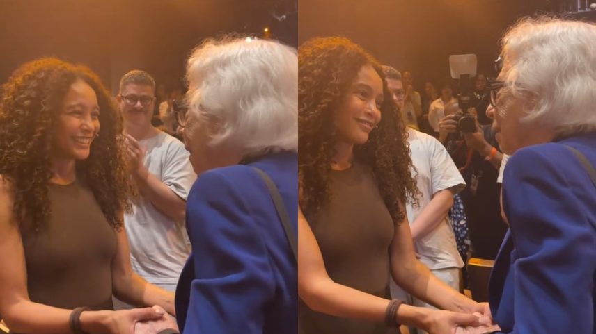 Durante peça, Fernanda Montenegro homenageia Taís Araujo
