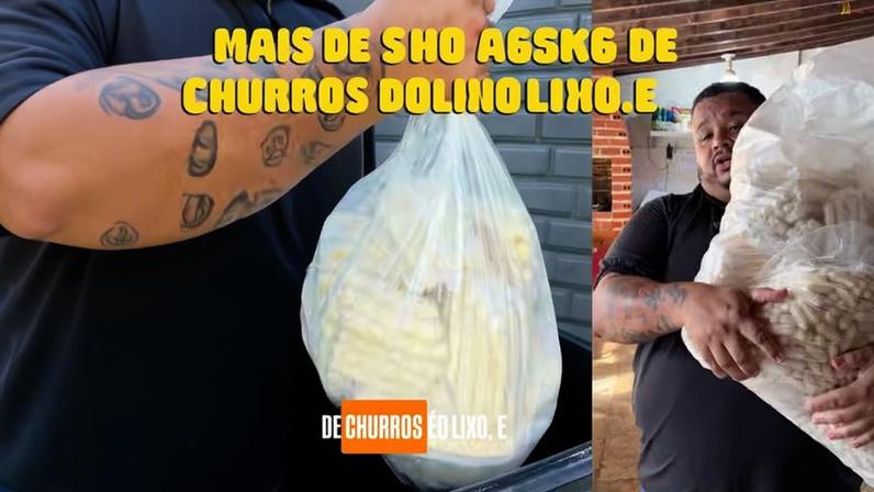 Dono de restaurante joga mais de 45 quilos de massa de churros no lixo e viraliza — Foto: Reprodução/Redes sociais