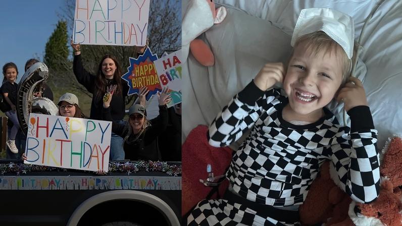 Mais de mil participam da festa de aniversário de menino com leucemia