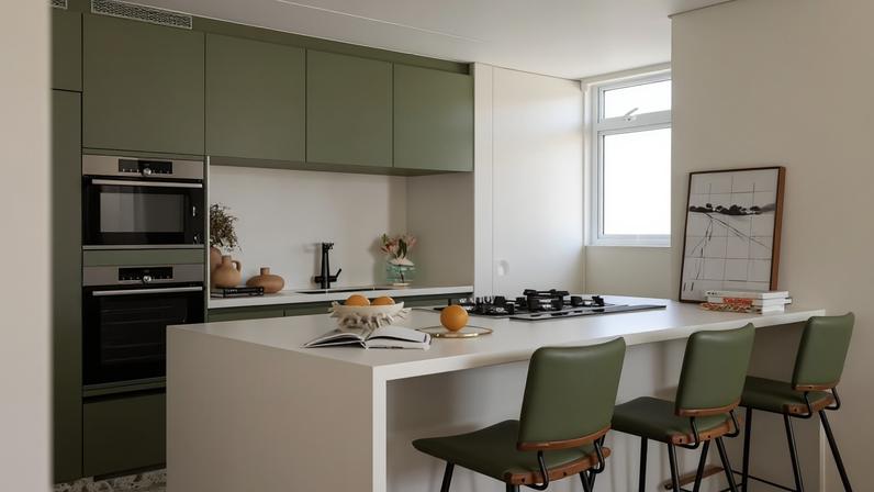 Desde a iluminação até as cores, confira dicas para decorar a cozinha pequena. Projeto do escritório Trópico Arquitetura — Foto: Maura Mello/Divulgação
