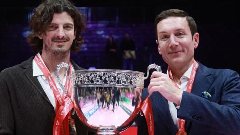 Pietro Maschio, à esquerda, fez críticas ao Mundial de Clubes de vôlei no Brasil (Foto: Reprodução/ Instagram