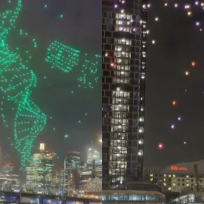 Drones caem no mar após falha em apresentação em Sydney