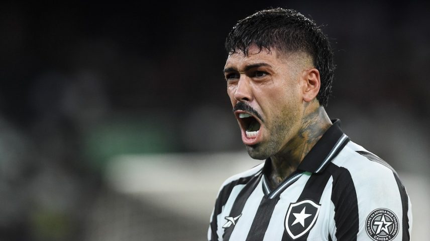 Barboza comemora gol do Botafogo contra o Flamengo — Foto: André Durão