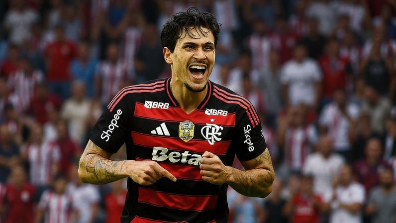 Palmeiras é a segunda maior vítima de Pedro com a camisa do Flamengo — Foto: André Durão