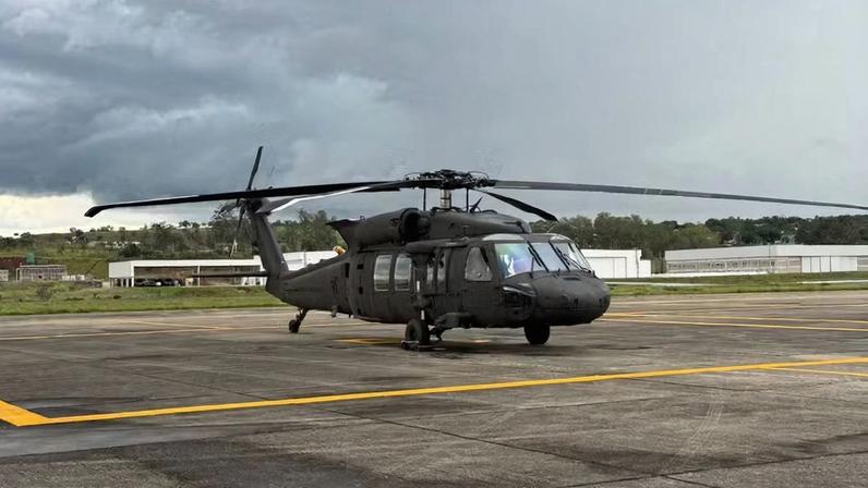 Helicóptero Black-Hawk, do Exército Brasileiro — Foto: Gabriel Guimarães/TV Vanguarda