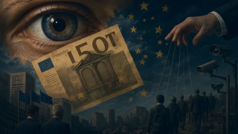 União Europeia quer ampliar o controle sobre o comportamento econômico dos europeus. (Foto: Imagem produzida por ChatGPT/Gazeta do Povo)