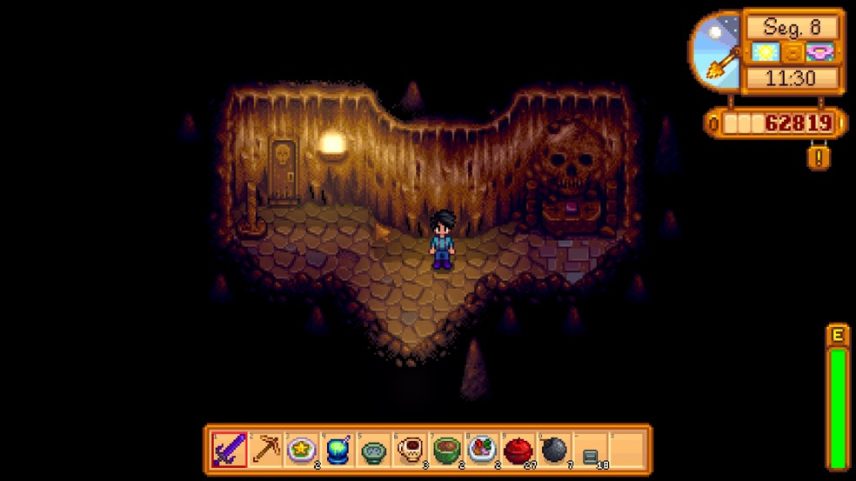 A entrada da Caverna da Caveira em Stardew Valley — Foto: Reprodução/Filipe Curitiba