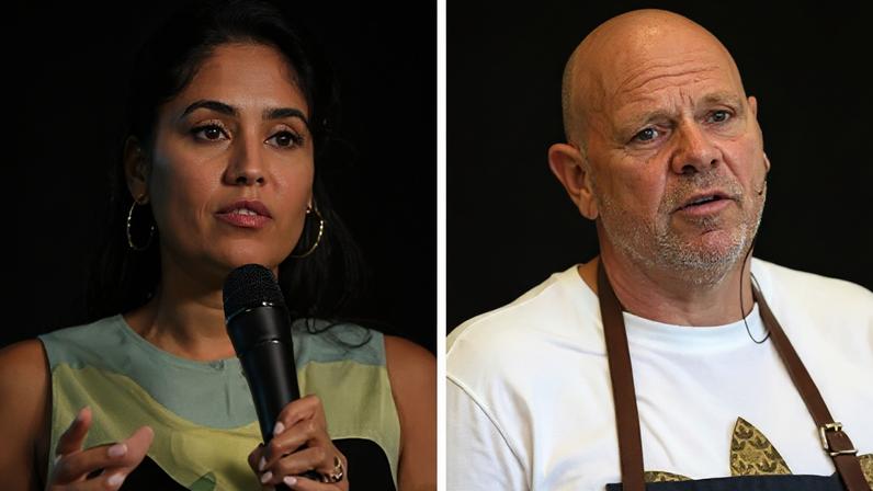 Chefs Ravneet Gill, left, and Tom Kerridge