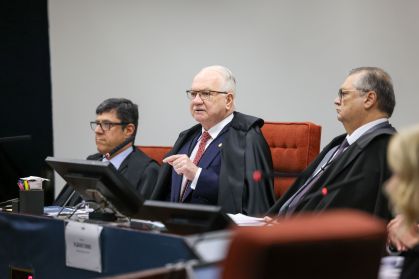 O presidente do STF, ministro Edson Fachin, durante audiência pública sobre a capacidade de fiscalização da CVM