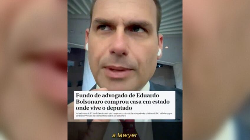 Eduardo Bolsonaro afirma ser destaque no imobiliário do Texas