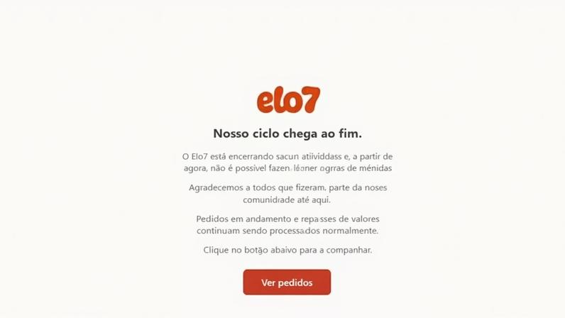 Encerramento do Elo7 foi anunciado nesta segunda-feira (11/5) — Foto: Reprodução