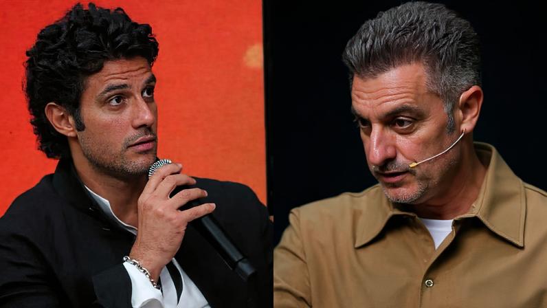 Chay Suede e Luciano Huck no Domingão