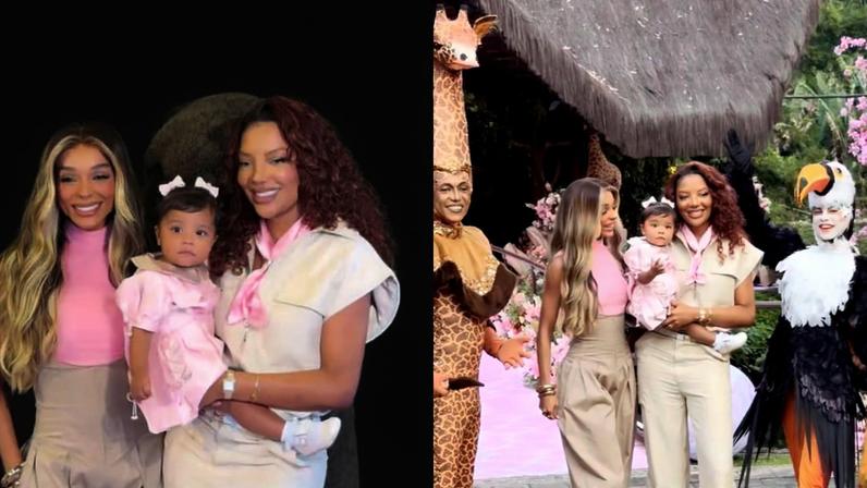 Ludmilla e Brunna Gonçalves celebram 1 ano da filha, Zuri