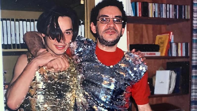 Mauricio Branco (esq.) e Renato Russo na década de 1990