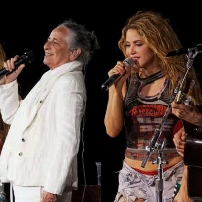 Shakira, Maria Bethânia e Caetano Veloso ensaiam para show no Rio