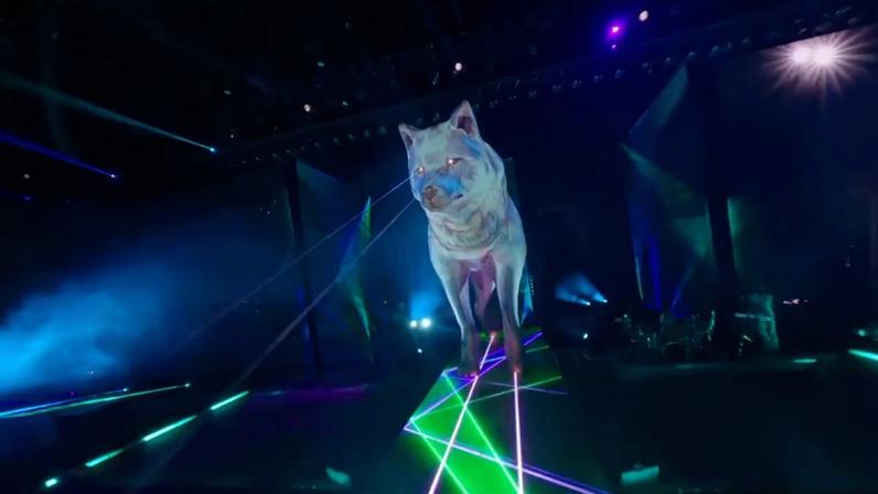 Usabel, loba que integra cenografia do palco de Shakira no Rio