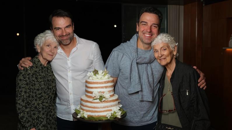 Tadeu Schmidt e a mãe dele, Dona Janira