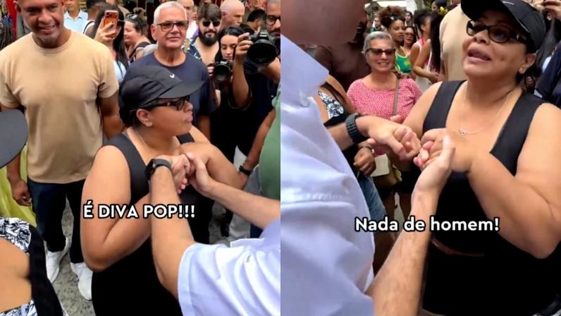 Prefeito do Rio com turista em visita ao SAARA