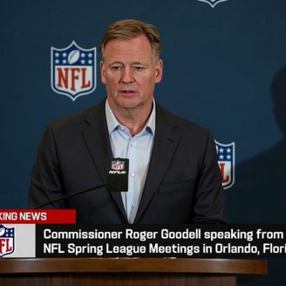 Comissário da NFL Roger fala à imprensa em reuniões de primavera em Orlando