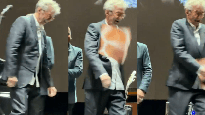 Eric Clapton foi atingido por um objeto durante show