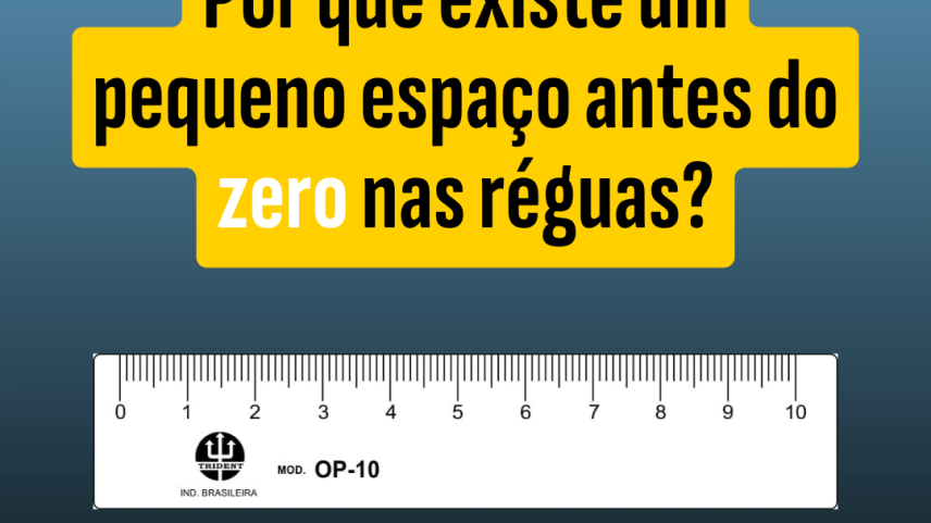 Espaço antes do zero na régua