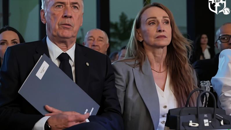 Esposa de Carlo Ancelotti acompanha convocação com bolsa de luxo avaliada em R$ 140 mil — Foto: Reprodução