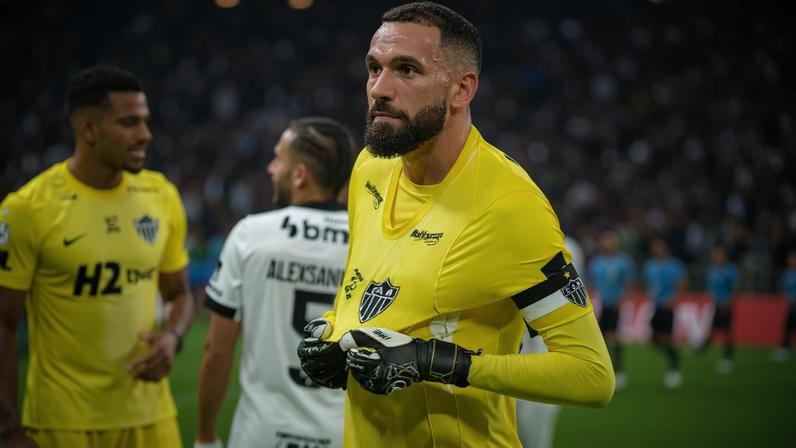 Éverson comemora classificação do Atlético nos pênaltis (Foto: Thiago Juvencio/Photo Premium/Folhapress)