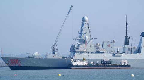 Royal Navy ship HMS Dragon will be in the Middle East ready for any mission, the MoD said