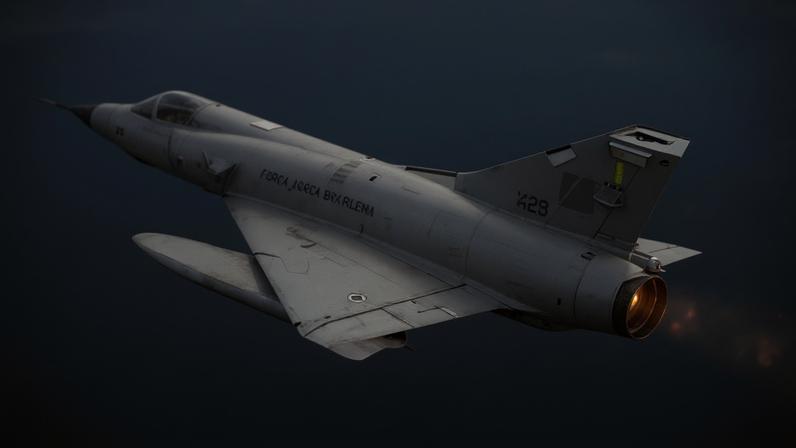 Jato "Mirage III", primeiro avião supersônico operado pela Força Aérea Brasileira, que atuou na defesa do espaço aéreo brasileiro, realizando interceptações e uma variada gama de missões, de 1972 a 2005