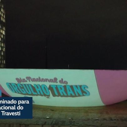 Congresso é iluminado para marcar Dia Nacional do Orgulho Trans e Travesti