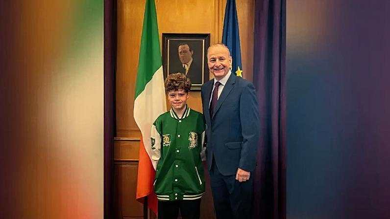 Austin Appelbee from Australia met Taoiseach Micheál Martin on Tuesday